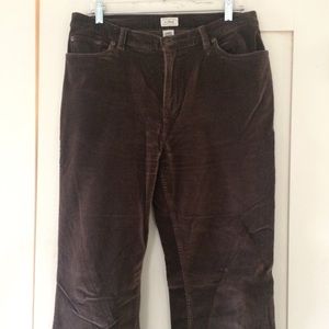 LL Bean women’s velvet jeans, size 10, Brown!